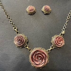 Necklace and Post Earrings